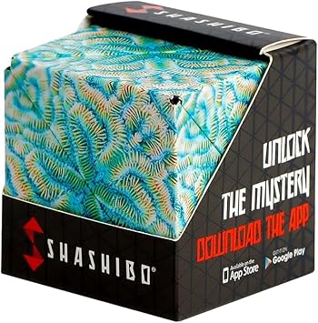 Shashibo Sensory Fidget Toy for Adults & Kids, Stress Relief Fidget Toy for Adults, Teens & Kids, Cool Fidget Toys for Desk, Classroom Must Have, Sensory Shape Shifting Cube, 100+ Possible Shapes