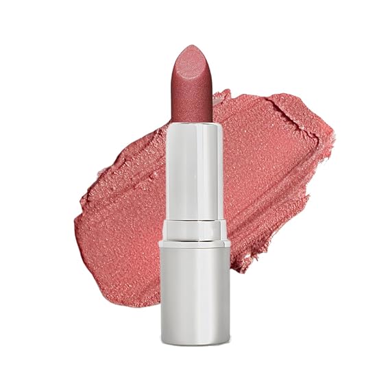 Honeybee Gardens Truly Natural Long Lasting Lipstick San Francisco Pink Peach Rose Shade, Hydrating Lip Color with Botanical Oils, Vegan, Gluten-Free, Cruelty-Free, 0.11 oz / 3 g