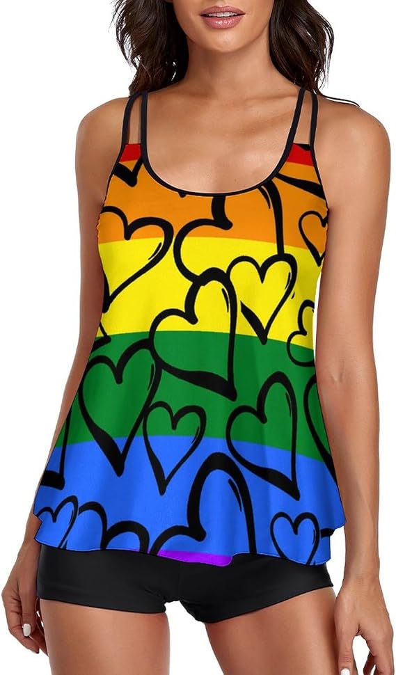 Swimwear Sport Fashion Tankini Bathing Suit Tops and Shorts for Beach