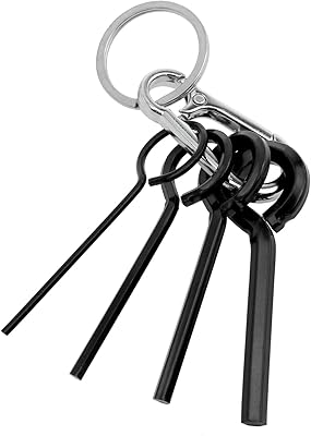 Hex Dogging Key Dogging Key Hex Wrench For Push Rod Emergency Exit Device 564, 18, 532, 732,Bblack With 1PCS Key Chain 1 Set