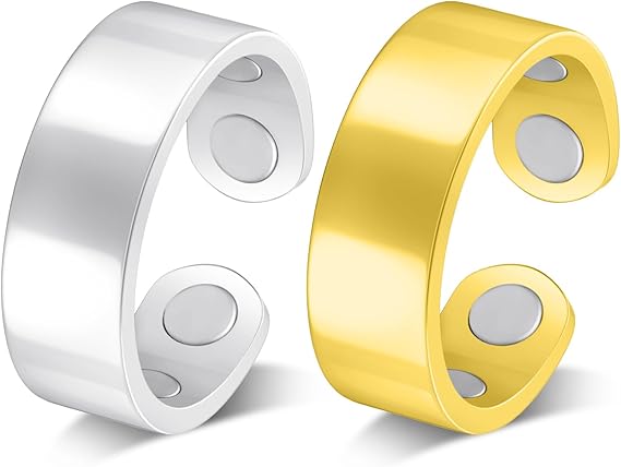 Jecanori Magnetic Rings for Women,Adjustable Stainless Steel Jewelry,Ideal Gift for Women