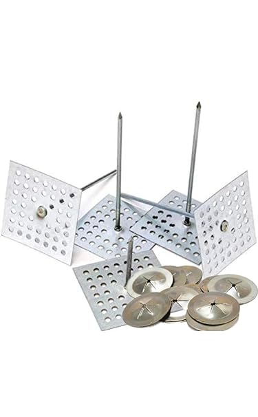 Perforated Insulation Pins 1-58 inches 1000 with Self-Locking Washers 1000 Made in USA