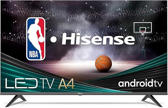 Hisense A4 Series 32-Inch Class HD Smart Android TV with DTS Virtual X, Game & Sports Modes, Chromecast Built-in, Alexa Compatibility 32A4H, 2022 New Model ,Black