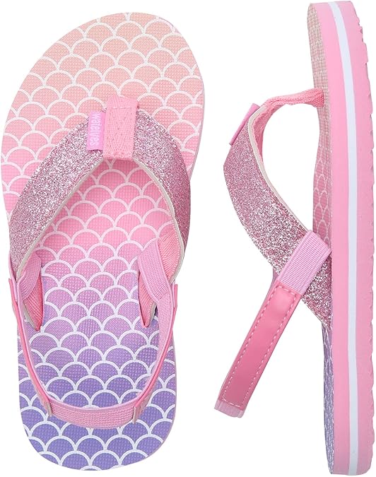WateLves Girls & Boys Kids Flip Flop summer Slide Sandals Slip on Suitable for Bath Shower Beach pool Little KidBig Kid