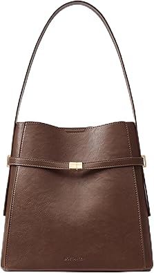 BOSTANTEN Bucket Bag Soft Vegan Leather Purses for Women Trendy Shoulder Handbags with Separate Pouch