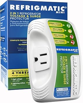 Refrigmatic WS-36300 Electronic Voltage & Surge Protector for Refrigerators Up to 27 cu. ft. Protect Your Refrigerator Against High and Low Voltage, Brownouts and Spikes.