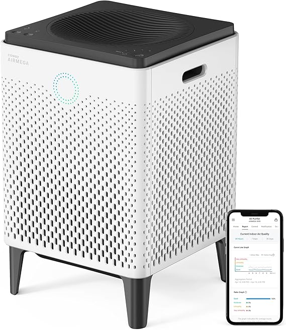 Coway Airmega 300S App-Enabled Smart Air Purifier (Covers 1,256 sq. ft.), True HEPA Air Purifier with Smart Technology, Compatible with Amazon Alexa