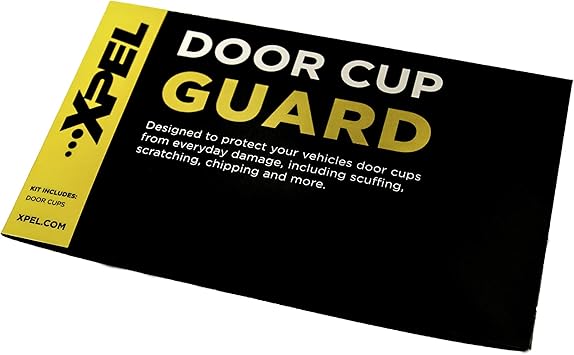 XPEL Pre-Cut Door Cup Guards, Set of 2 - Clear Paint Protection Film for Protection Against Chips, Scratches and Damage - Universal Fit for Most Vehicles