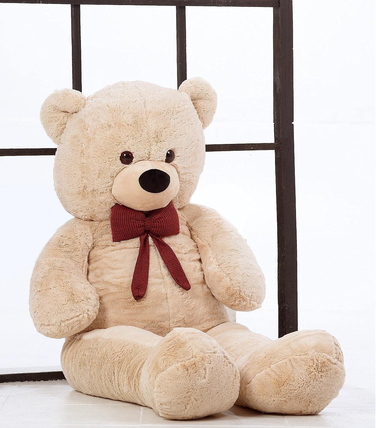 100% LOCAL - Special GIFT for Lover - 150 cm Plush Bear with Bow Tie - GIANT Size Beige