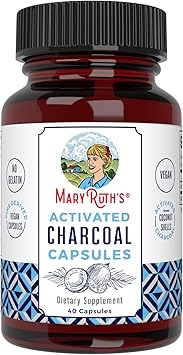MARYRUTH'S Organics Activated Charcoal Capsules | Substance Adsorption | Derived from Coconut Shells | Vegan Capsules from Pine Trees | Non-GMO | Gluten Free | 40 Count