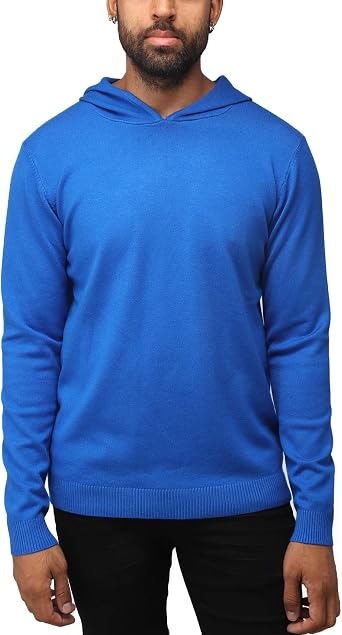 X RAY Mens Hoodies Long Sleeve Sweater for Fall, Basic Stretch Hooded Pullover Sweatshirts for Men