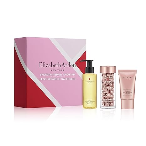 Elizabeth Arden Retinol + HPR Ceramide Rapid Skin Renewing Anti-Aging Face Serum Capsules, Fine Lines & Wrinkles Treatment with Peptides, Vitamin E, Niacinamide