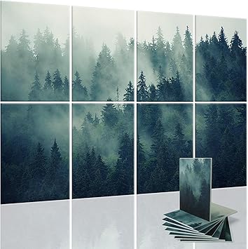 Art3d Soundproof Wall Panels 48"x32", 8-Pack Acoustic Wall Art Panels, Sound Absorbing Decorative Wall Panels for Living Room, Bedroom, Kitchen, Studio, Polyester UV Print