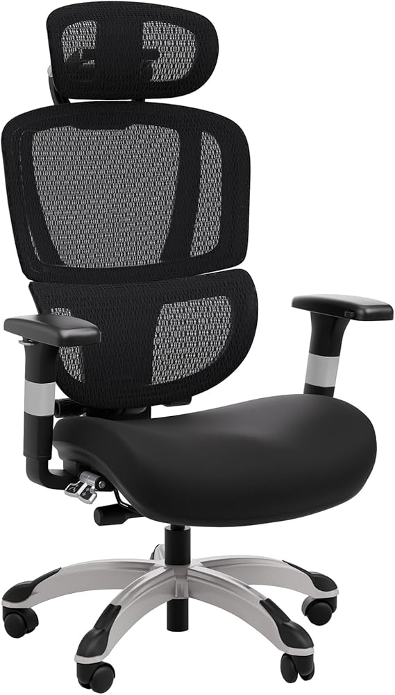 STAPLES Ergonomic Task Chair, Mesh, Ergonomic, Lumbar Support, Swivel, Black
