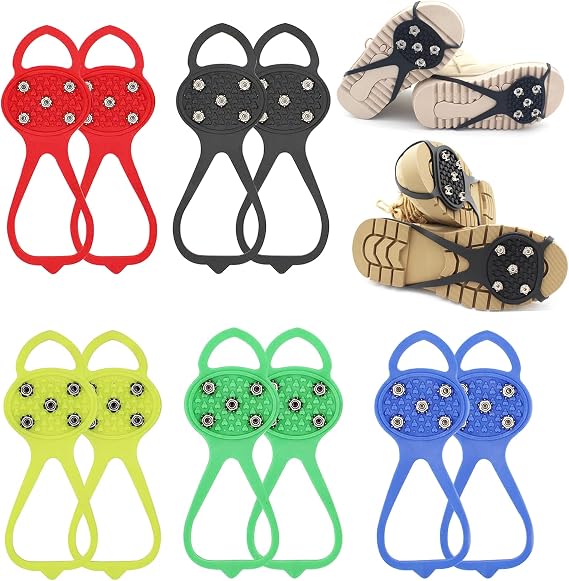 Universal Non-Slip Gripper Spikes, 2026 Upgrade Universal Gripper Spikes Non Slip Shoe Grips, Traction Cleats Ice Snow Grips Anti Slip Silicone for Hiking Walking Climbing Fishing