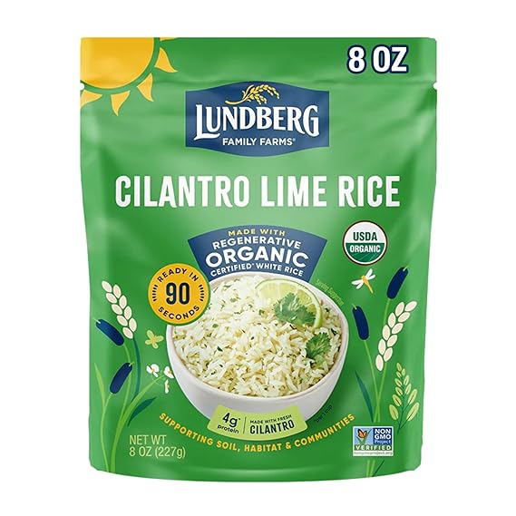 Lundberg Family Farms, Rice Jasmine Cilantro Lime Organic, 8 Ounce