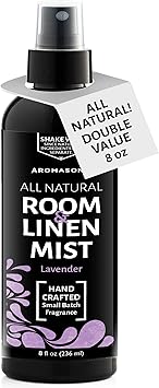 Aromasong All-Natural Lavender Room & Linen Spray 8 Oz for Sheets, Pillow, Fabric, Bed, Sleeping with a Refreshing Scent.