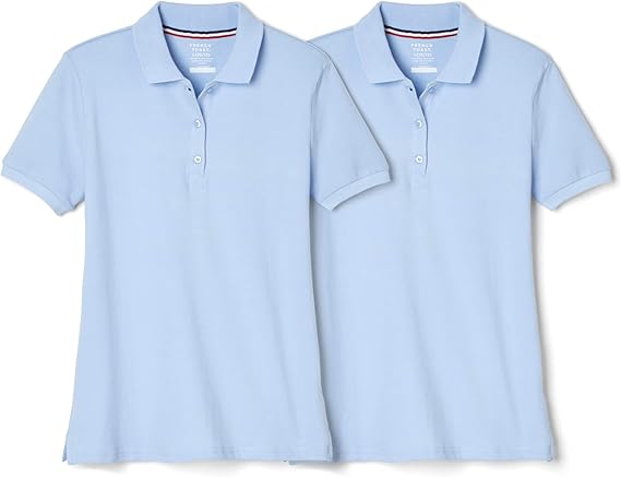 French Toast Girls 2 Pack Short Sleeve Stretch Pique Polo