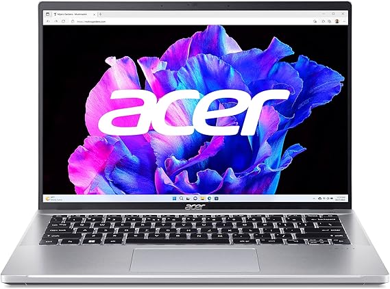 acer Swift Go 14 Thin & Light Laptop | 14" 2.2K 2240 x 1400 100% sRGB Display | Intel Core i5-1335U | Intel Iris Xe Graphics | 8GB LPDDR5 | 512GB Gen 4 SSD | Intel WiFi 6E AX211 | SFG14-71-52TV