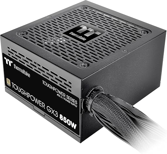 Thermaltake Toughpower GX3 850W; ATX 3.1; Native PCIe 5.1 12V-2x6; Flat Cables; 120mm Fan; 80 Plus Gold Certified; ; Black; PS-TPD-0850NNFAGU-3