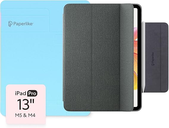 Paperlike Folio Case for iPad Pro 13 inch (M5 / M4) - Magnetic, Lightweight, Slim, Protective case with Apple Pencil Charging, auto Sleep/Wake