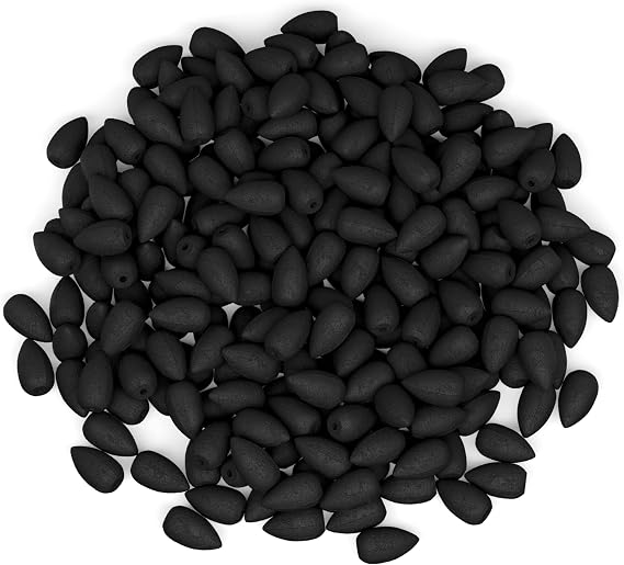 60 Unscented Charcoal Incense Cones 1.25" BACKFLOW - 100% Natural Blanks - Great for DIY Aromatherapy Incense Making, Waterfall Burner and Holder
