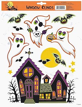 Ghosts & Haunted House Halloween Window Clings