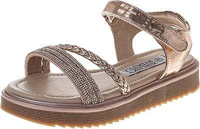 Badgley Mischka Girls Wedge Sandals Espadrilles Summer Dress Platform Sandals Wedding Sandals for Little Kid to Big Kid