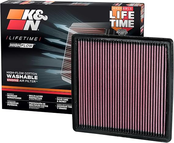 K&N High-Flow Original Lifetime Engine Air Filter: Increase Performance, Premium, Washable: Compatible with 2007-2026 FORD/LINCOLN: Expedition, F150, F250, F350, F450, F550, F560, Navigator, 33-2385