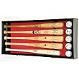 5 Baseball Bat Display Case Cabinet Holder Wall Rack Custom Options 98% UV - Lockable